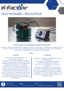Flyer commercial : présentation pack Microbio et Régulateur